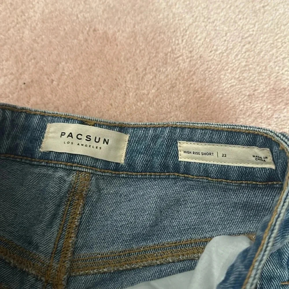 Pacsun Side Tie “High Rise Short” Jean Shorts - Picture 4 of 4